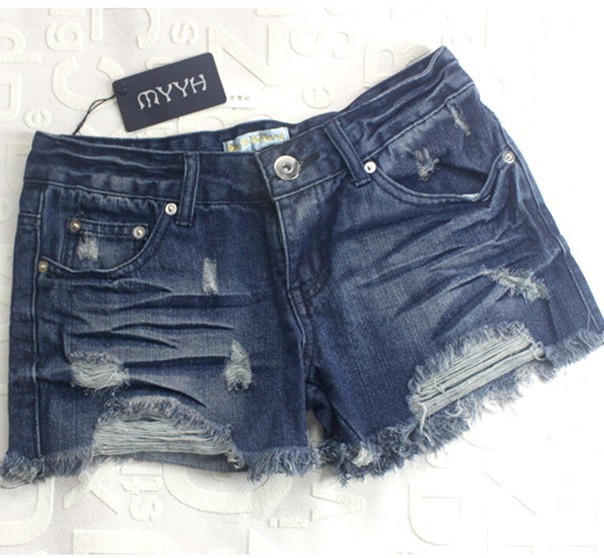 Free Shipping 2013 tassel wearing white denim shorts 379865 high quality