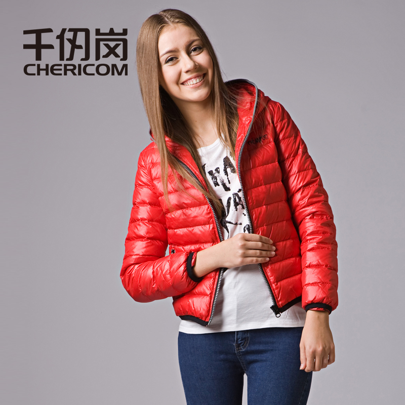 free shipping 2013 thermal fashionable casual with a hood design thin short down coat female c-872