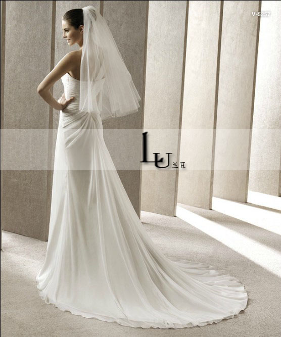 Free Shipping 2013 wedding veil advanced aesthetic bridal veil white veil tousha t