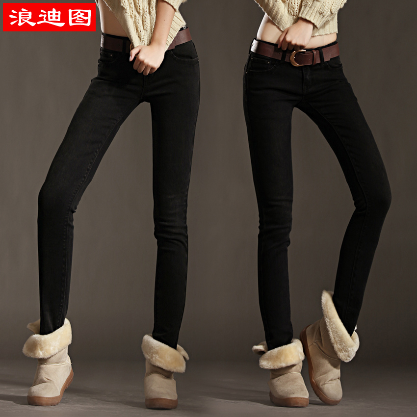 Free shipping 2013 Winter new arrival black jeans female skinny pants slim trousers pencil pants