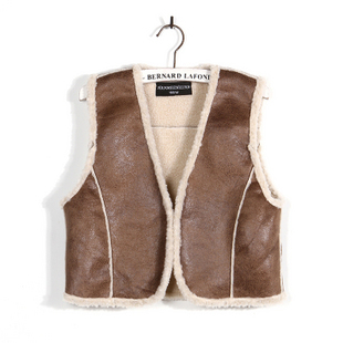 Free shipping 2013 winter wool leather vest short vest design women's PU dx025 leather vest