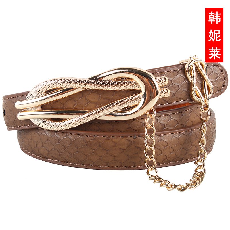 Free shipping 2013  women fashion genuine leather thin all-match belt ,belt buckle