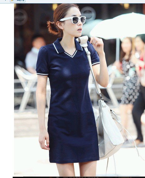 Free shipping 2013 women maxi dresses. deep blue V-neck causul dresses, Plus size L XL XXL