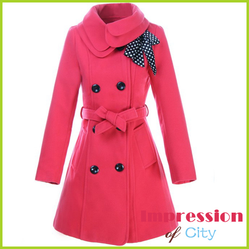 Free Shipping 2013 Women's Double Breasted Trench Coat Winter Wool Blended Coat Long Jacket Overcoat Size M/L/XL/XXL 3182