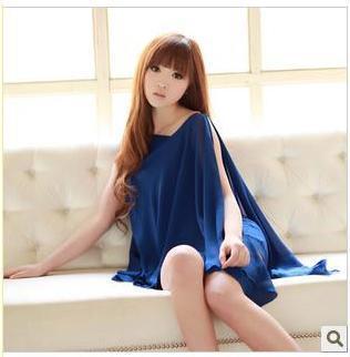 free shipping 2013 women's new   fashion elegant noble princess navy blue strapless elegant irregular one-piece dress
