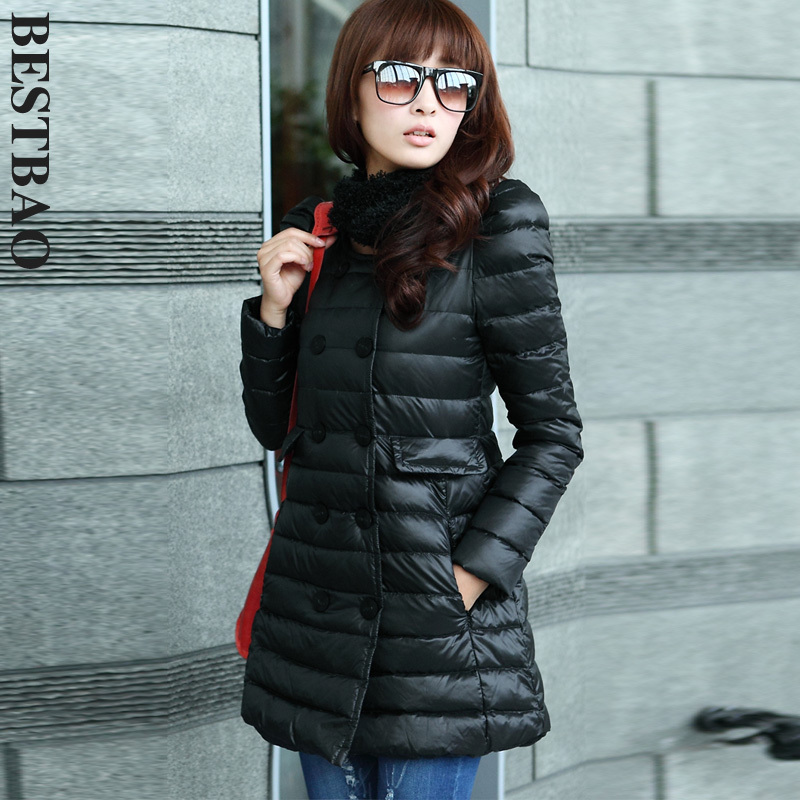free shipping 2027 fashion slim double breasted wadded jacket elegant puff sleeve new arrival bestbao female