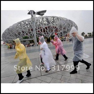 Free shipping 20pcs/Lot  Portable Disposable raincoat Several Colors