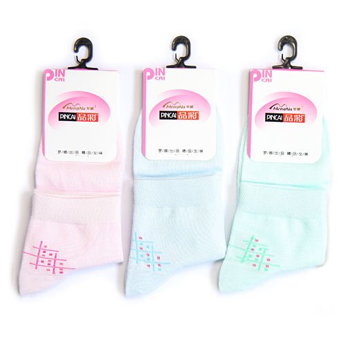 Free Shipping  24 Pairs China Top Brand High Quality Women's Bamboo Socks Color Mix