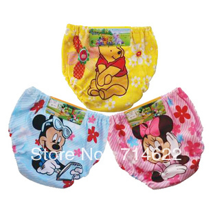 Free shipping! 24pcs infants cotton underwear cute cartoon design baby boys/girls short pants