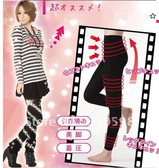 Free Shipping 24pcs/lot Magic Hip Pants Control Panties Slim Leg Slimming Women's Pants Leggings In Night Shaping Legs