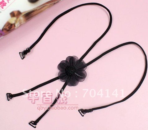 free shipping 25 pieces/lot,wholesale rose flower shoulder straps fashion bra straps elestic shoulder straps free shipping
