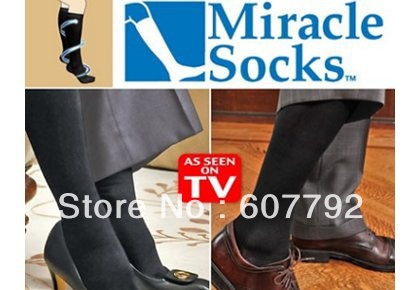 Free shipping 280pcs/lot Miracle Socks As Seen On TV Enhance Circulation Sock