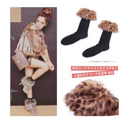 Free shipping(2pairs/lot)New arrival-Classic woolly fur flanging snow socks/Warm socks/Stocking/Boot socks