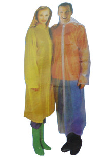 free shipping 2pcs Disposable silk raincoat thickening with button raincoat disposable raincoat travel raincoat