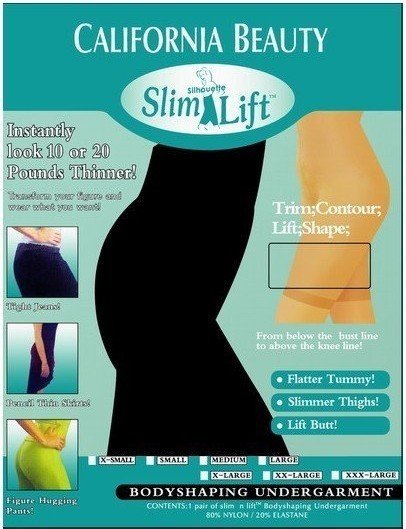 Free shipping (2pcs/lot) As seen as on TV California Beauty Silhouette Slim n Lift Body Shaper