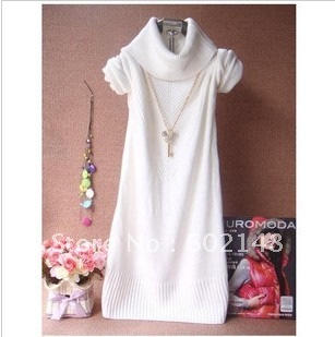 Free shipping 2pcs/lot knitwear women's turn-down collar sweater women's basic shirt all-match medium-long long-sleeve sweater