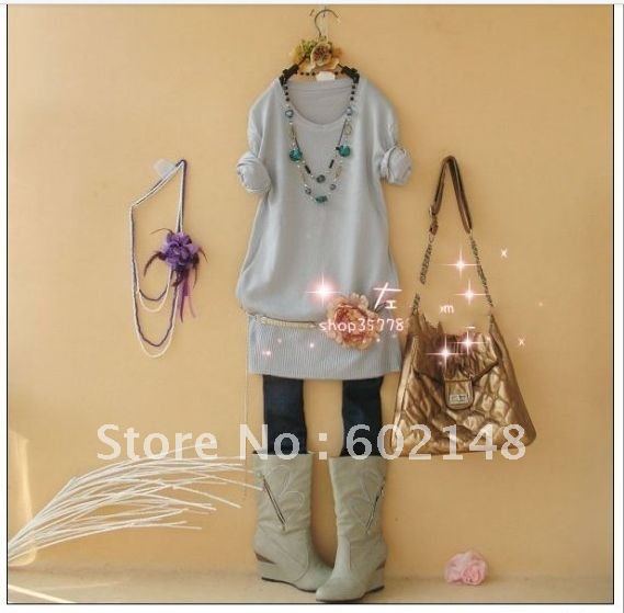 Free shipping 2pcs/ lot long sleeve women's  Sweater/Pullovers mix color