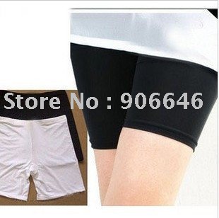 Free shipping 2pcs/lot Sexy Silk Black White Lace One-third Leggings Pants CN
