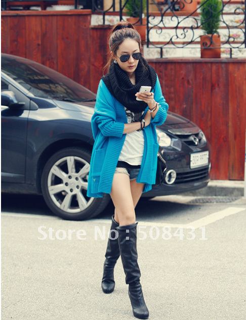 free shipping 2pcs/lot  Sweater women Plus size autumn cape women outerwear batwing sleeve loose sweater cardigan