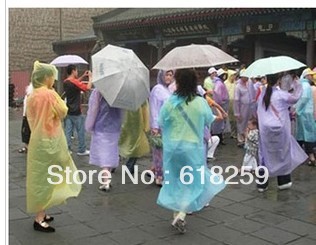 Free shipping 2pcs/lot Travel essential Unisex transparent disposable raincoat