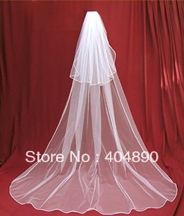 Free shipping 2t ivory wedding bridal veil Cathedral 3m with comb