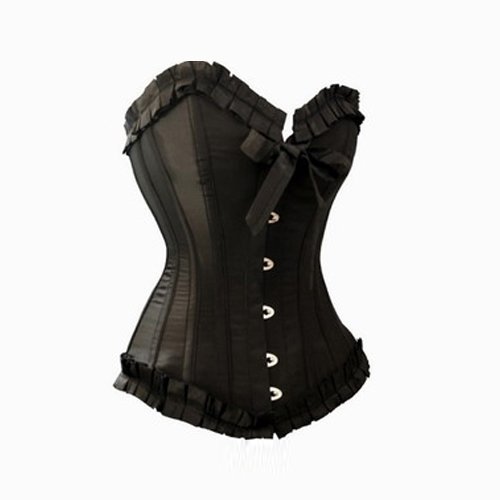 Free shipping 3 Colors  BLACK Lady's  Taffeta Overbust Corset Magenta body lift shaper Sexy Lingerie wholesale retail