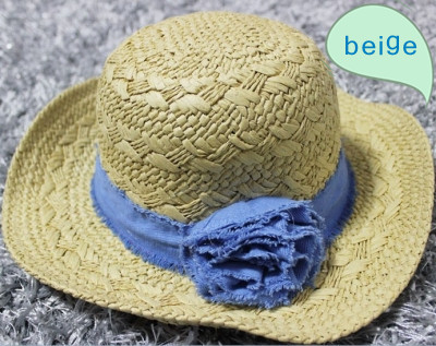 Free shipping  3  colors hot sale Bohemian style hat big flower of handmade denim  hat  beach hat sun hat  392