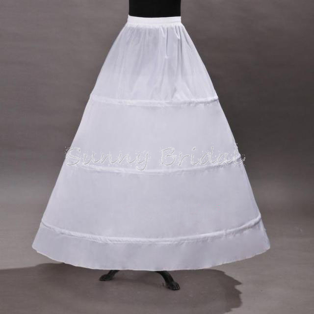Free Shipping 3 Hoop Ball Gown Bone Bridal Petticoat Crinoline Hoopskirt --HS04