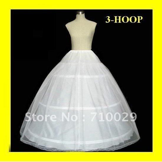 free shipping 3-Hoop Bridal PETTICOAT adjustable wholesale/retail