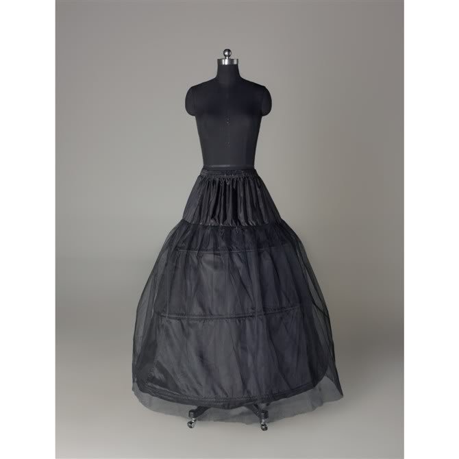 free shipping 3-Hoop1 layer black Wedding prom Petticoat Underskirt