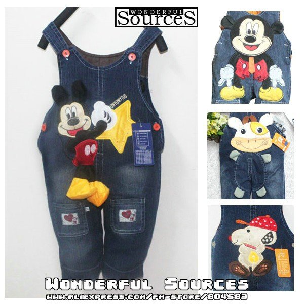 Free shipping 3 pcs/lot,4 patterns baby denim overalls/bib pants/suspender trousers,loose casual,baby spring autumn pants