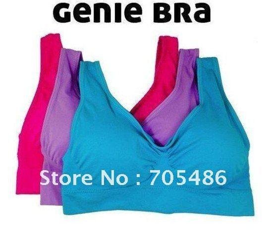 Free Shipping 3 pcs/set Genie Bra with removable pads Women's Two-double Vest BODY SHAPER Push Up BREAST RHONDA SHEAR