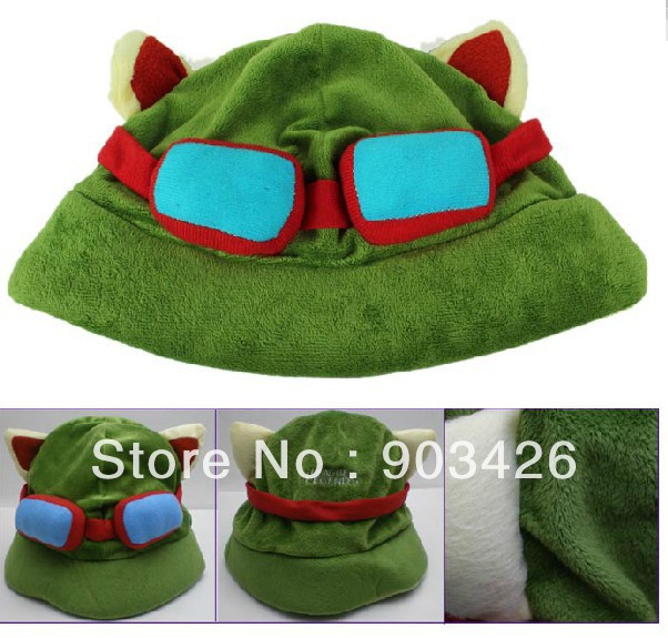 Free Shipping!300pcs/lot! LOL game League of Legends Teemo Cosplay Hat Fashion Animal Ladies Cap G2368 on Sale Wholesale