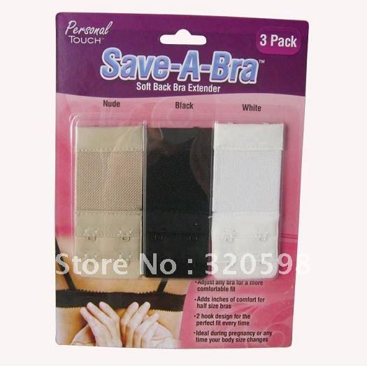 Free Shipping 300pcs/lot Save-A-Bra Soft Back Bra Extender 2 hook As Seen On TV Lingerie Solutions 2-Hook Bra Extension