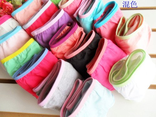 Free shipping (30pieces/lot) Candy color comfortable cotton underwear W-014