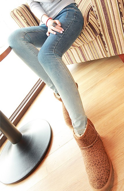 Free Shipping 32 2013 fashion slim butt-lifting gradient color high in the waist trousers female skinny jeans pants