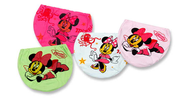 free shipping 32 pcs/lot Baby Panties Children clothing girls cotton Minnie underwear lovely gift