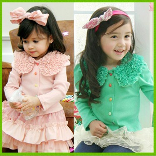 Free shipping 3243 children's clothing  autumn small gentlewomen cardigan 5pcs/lot 90-130size kid clothing