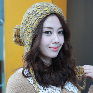 Free shipping 3339 trend pocket winter hat knitted hat knitted handmade cap spherule accessories cap