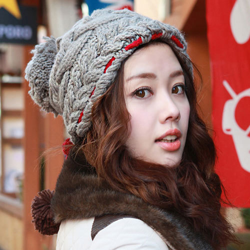 Free shipping+ 3344 winter knitted cap pocket hat knitted hat pleated cap pocket hat