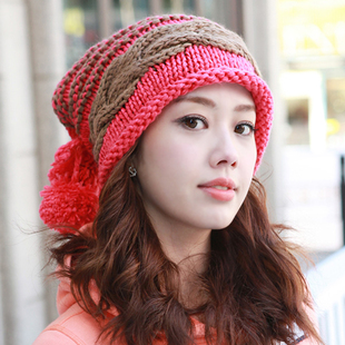 Free shipping 3345 pocket winter handmade hat line cap thermal knitted hat winter hat