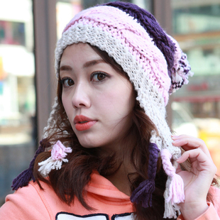 free shipping 3351 winter fashion knitted cap ear protector cap knitted hat knitted style hat