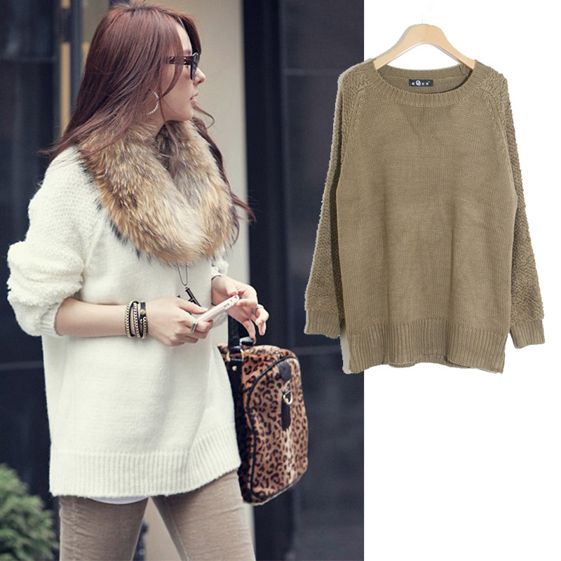 Free Shipping 3524 fashion autumn and winter solid color thermal slim sweater shirt MY