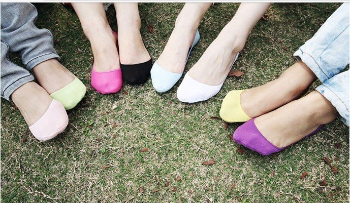 Free shipping,36pcs/lot Candy-colored non-slip invisible socks,Fashion women's socks cotton