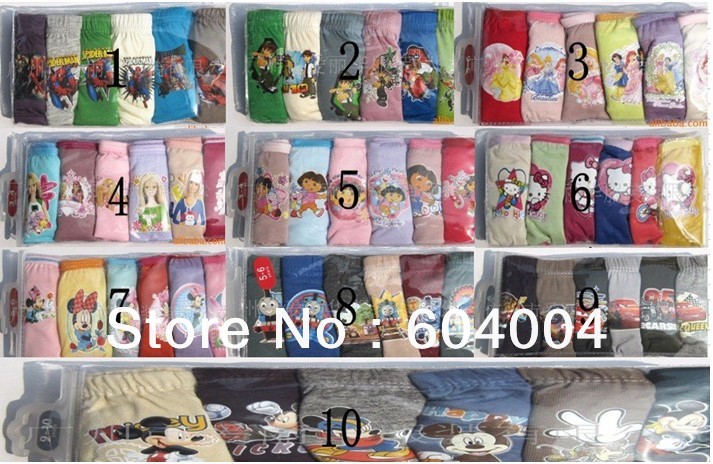 Free shipping~36pcs/lot famous cartoon character Underewears,Kids Underwear,girl and boy's underwear,baby inner wears