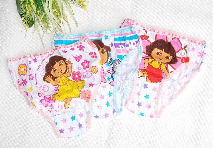 Free Shipping 36pcs/lot Girl's Short,Girl's Cartoon Panties,Dora
