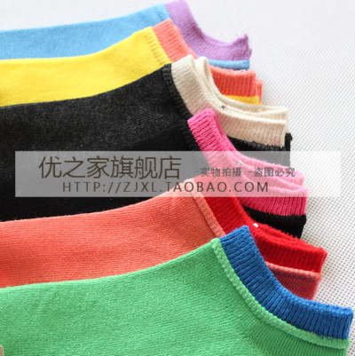 Free shipping+ 38 lovers socks cartoon socks short men and women socks Men Women sock slippers candy color fashion