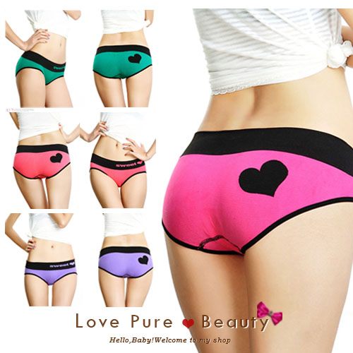 Free shipping!3PCS candy color women's cute panties