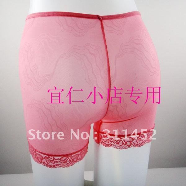 free shipping 3pcs/lot  3 color free size ladies sexy pants sexy lace decoration  ice silk material