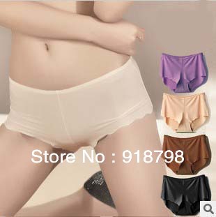 Free shipping 4 colors 4 pcs/lot   Silky sweet  and sexy Ms. underwear high-end women's panties  holiday gift mix order -CF1303